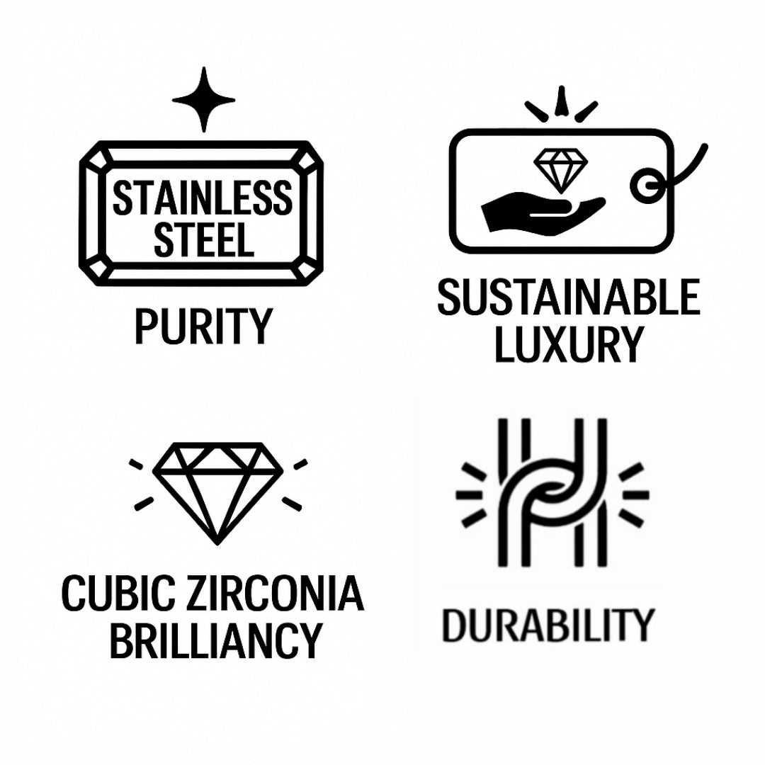 Stainless steel sustainable jewellery