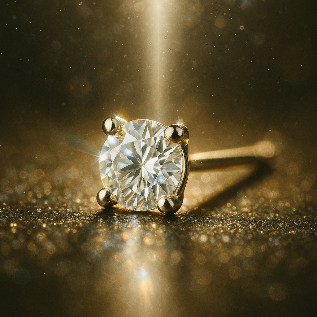 Diamond Earring for Men mm Diamond Moissanite – Zariya Jewellery