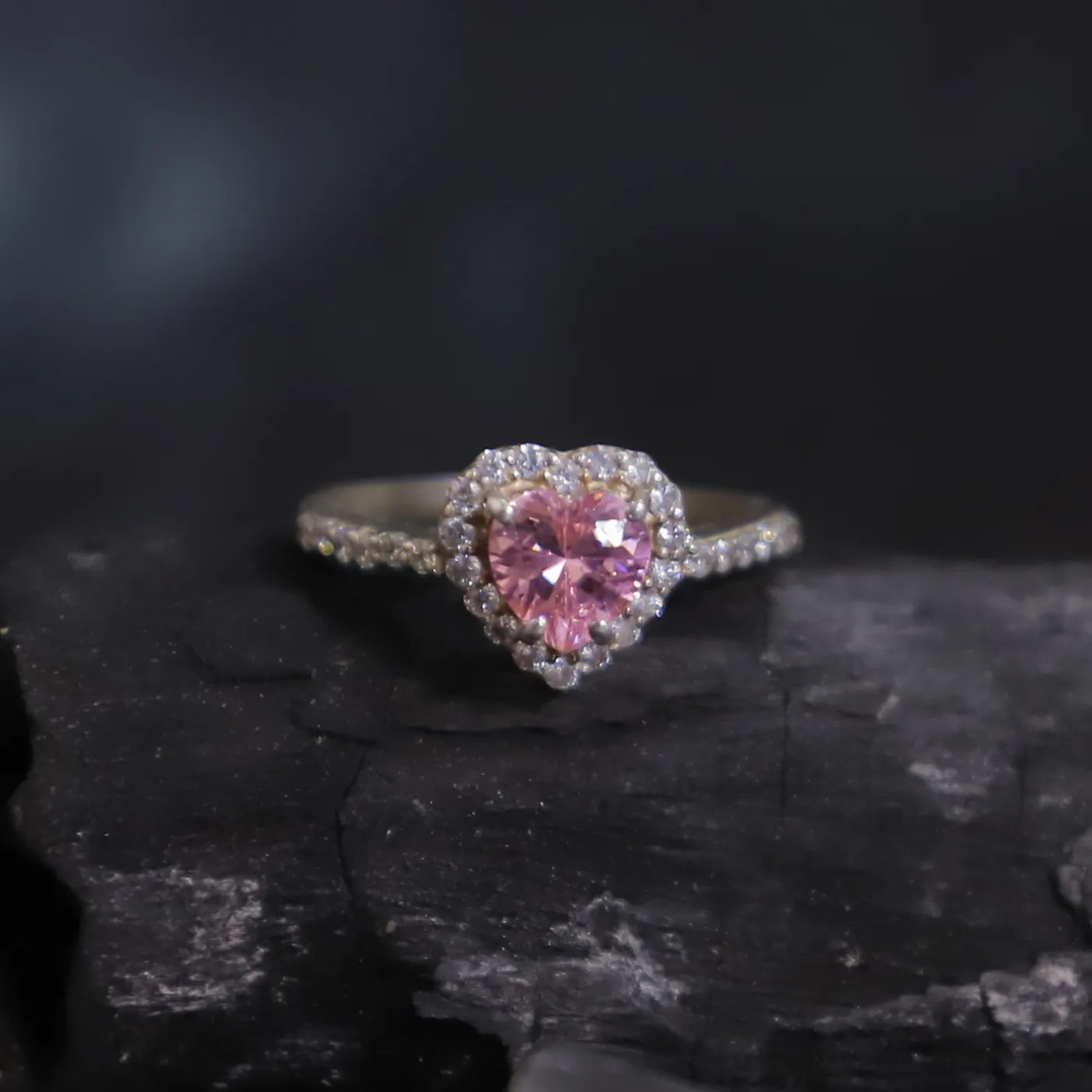 Heart Ring Valentine Heart Diamond Moissanite 925 Sterling Silver Zariya Jewellery