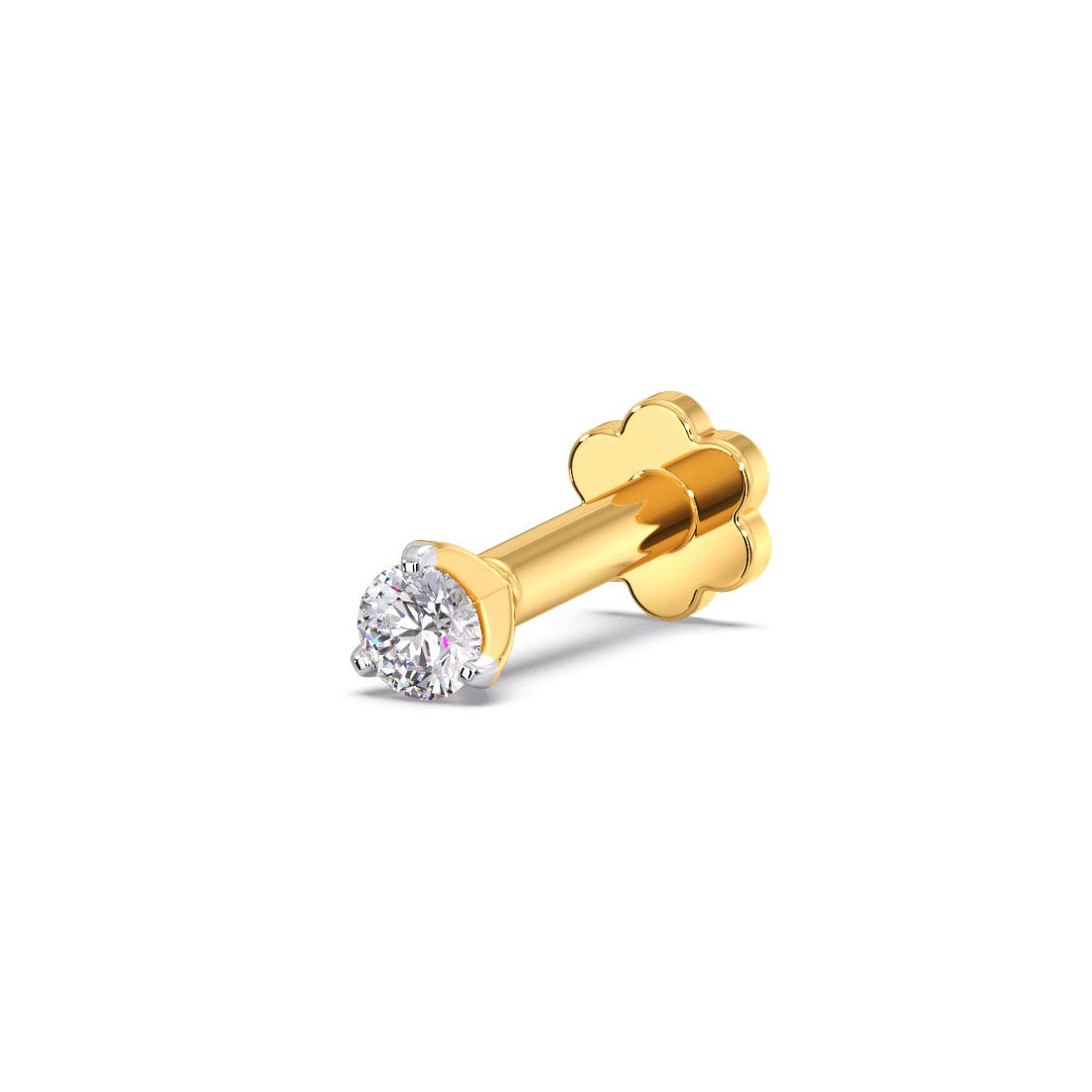 14 karat gold moissanite diamond nose pin 