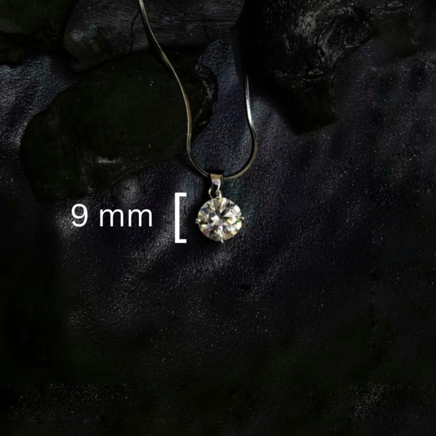 9 mm diamond pendant 