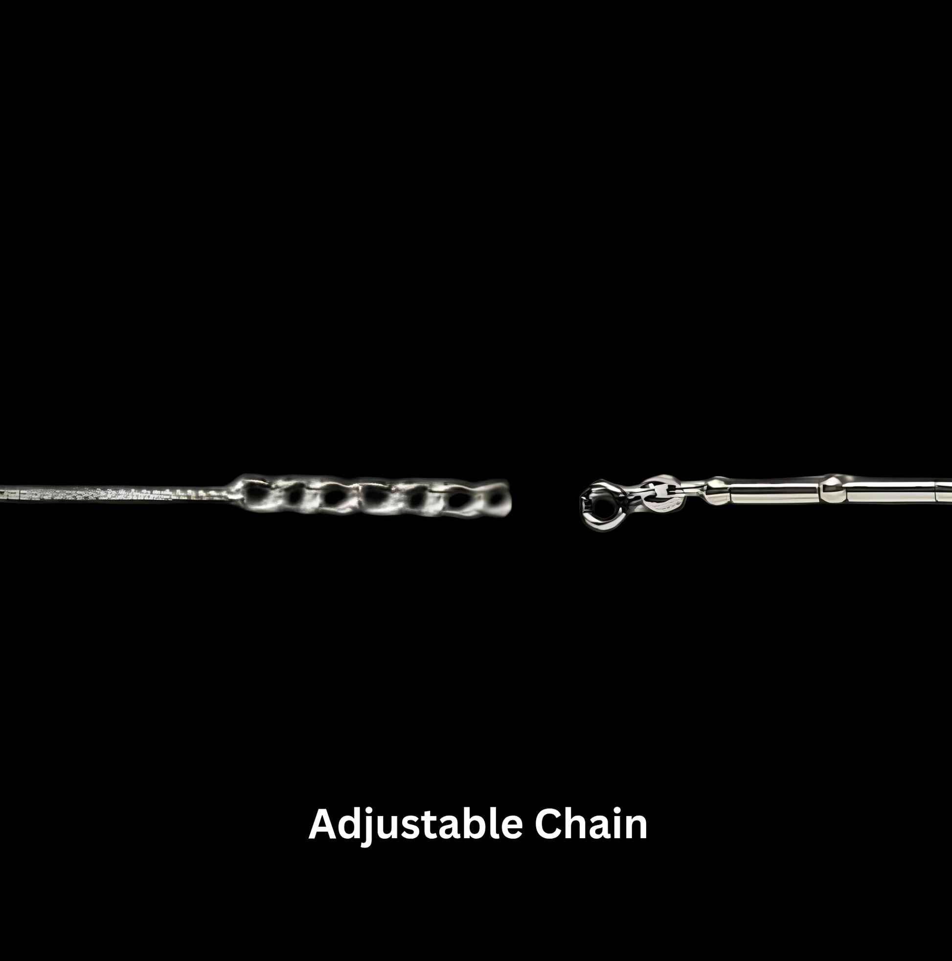 Adjustable spring ring chain closure 