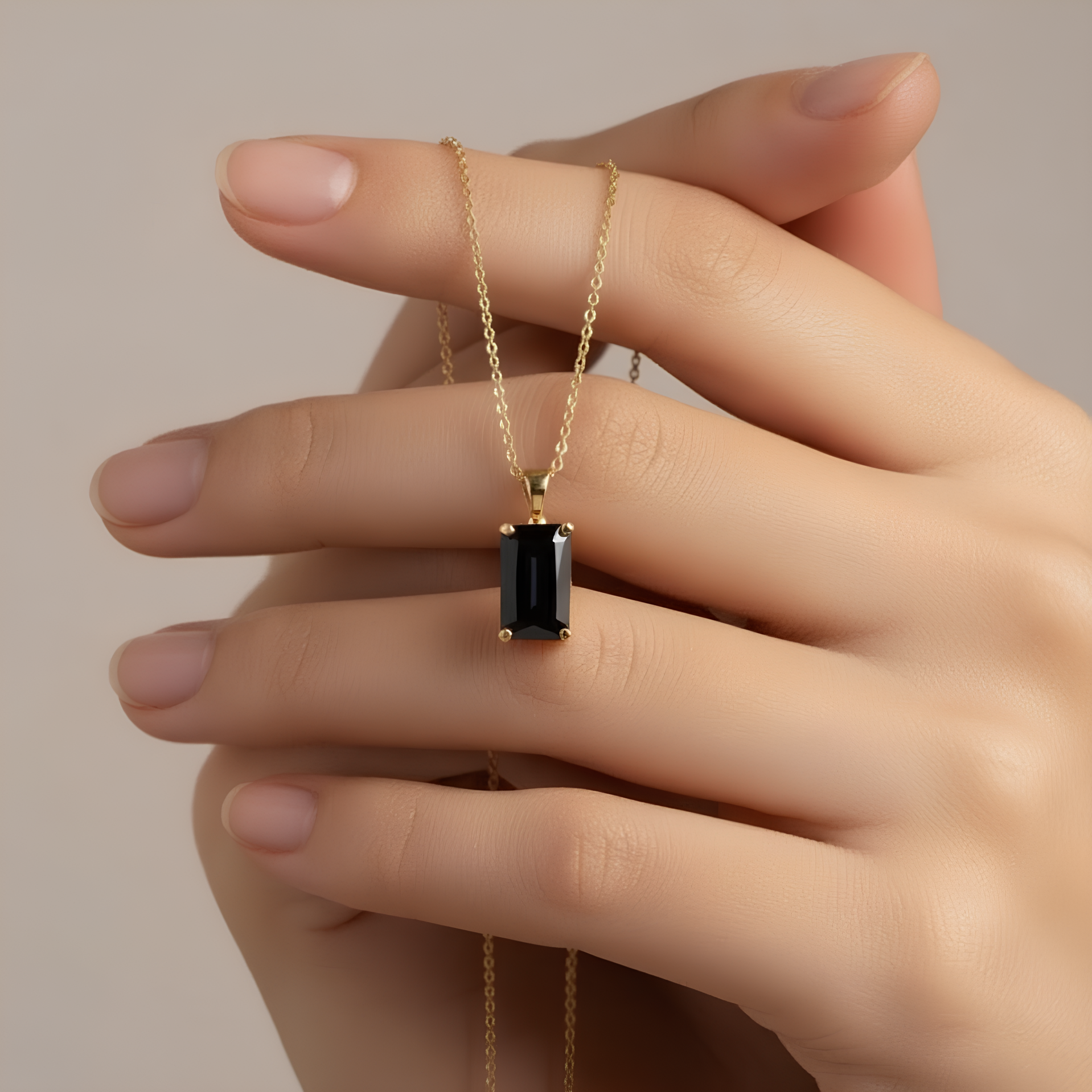 Black emerald pendant necklace luxury piece jewellery 