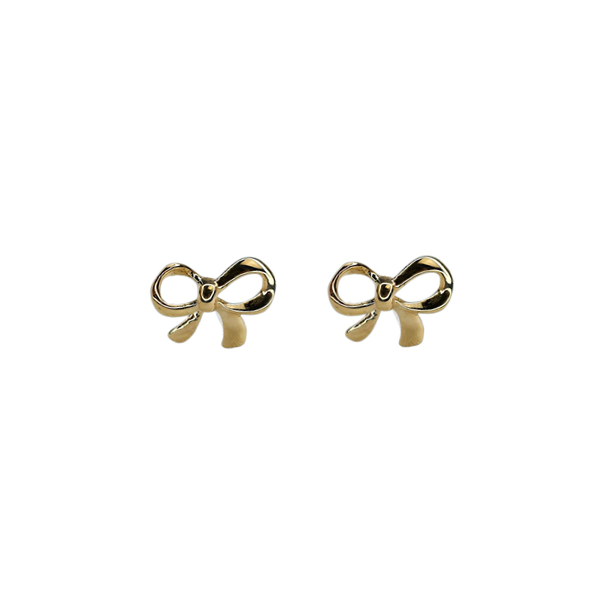 Bow earrings gold 