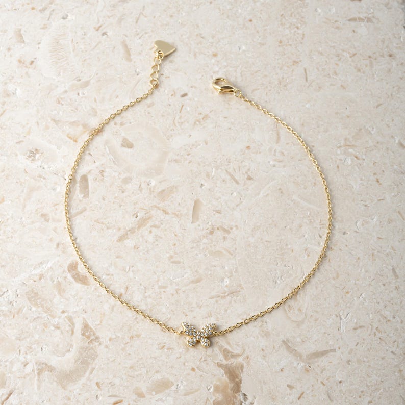 Butterfly Anklet gold 