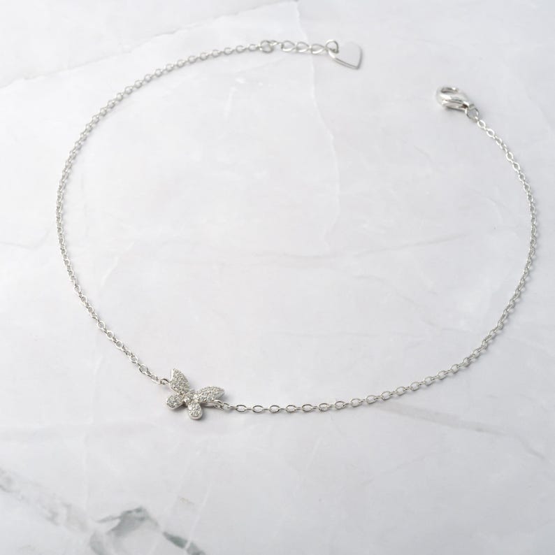 Butterfly Anklet silver 