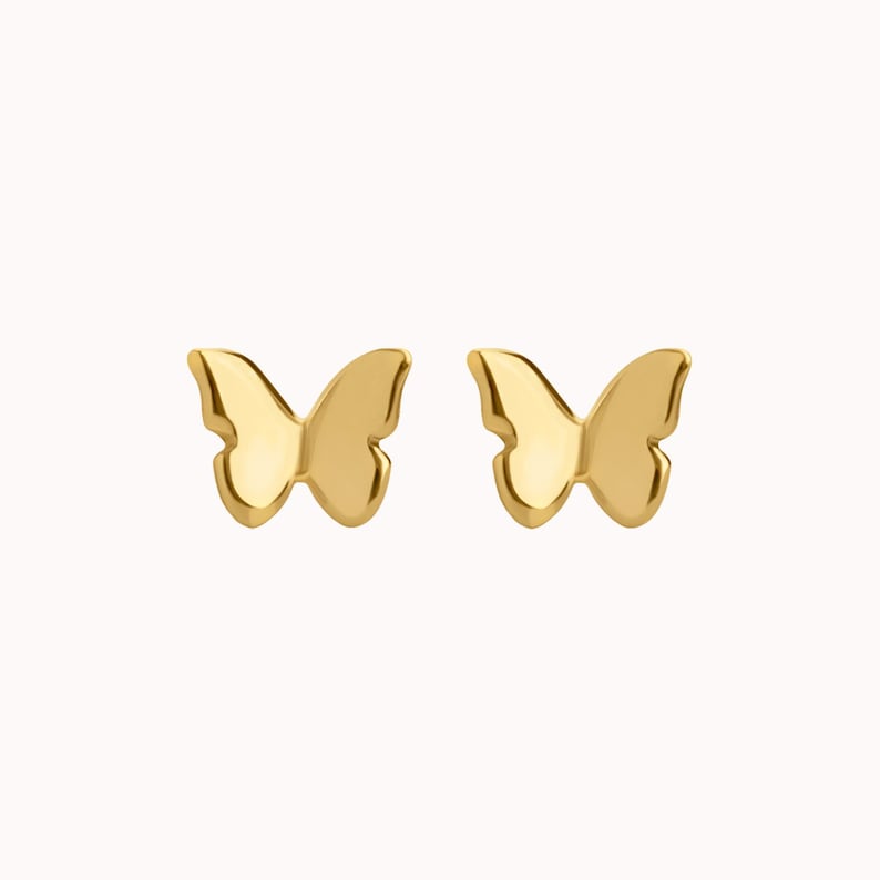 Butterfly earrings gold plated 