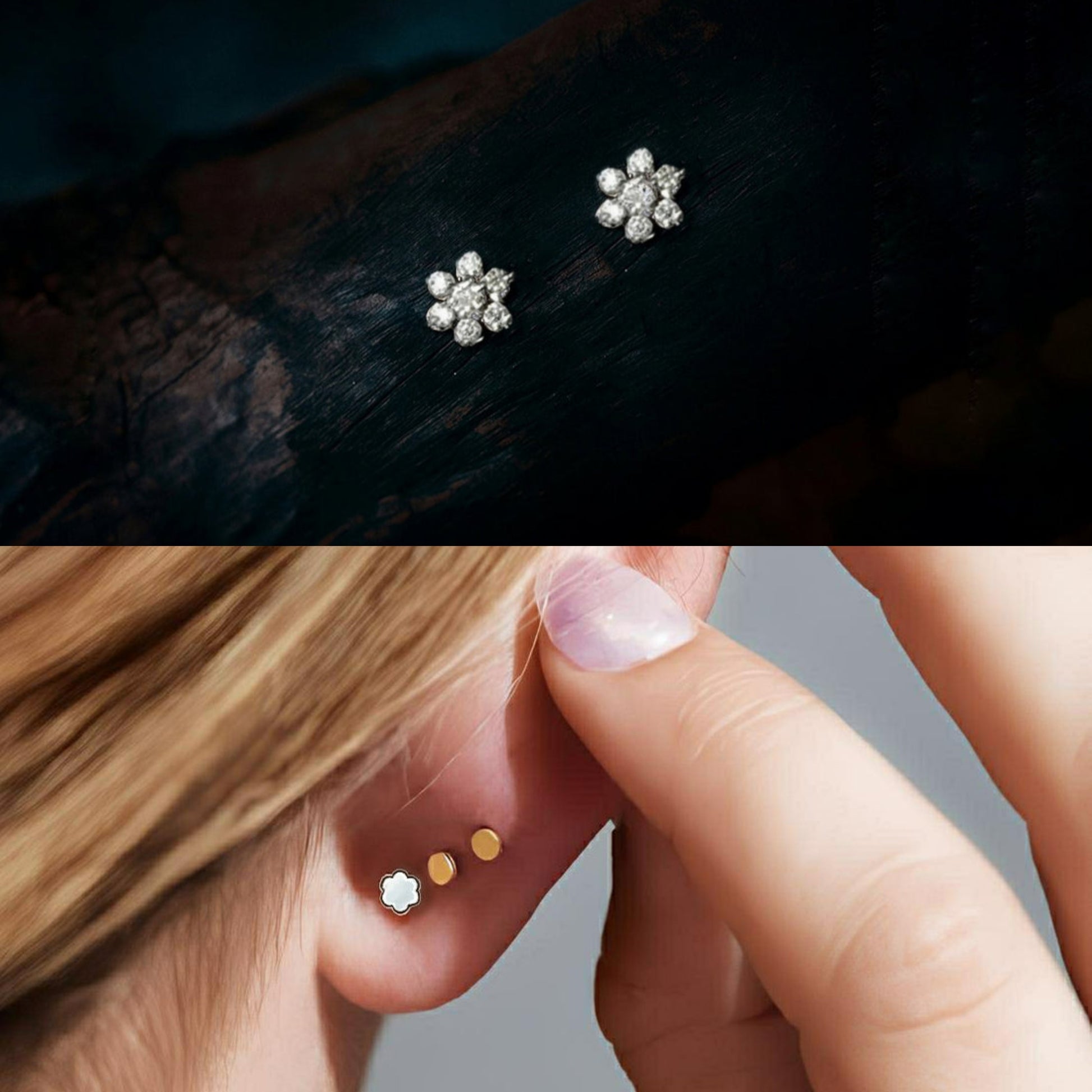 Flat back earrings 