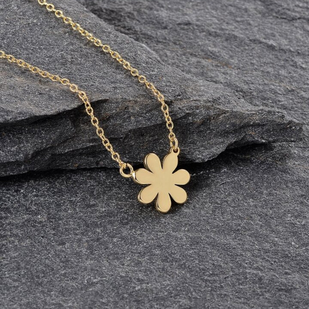 Flower pendant necklace chain 