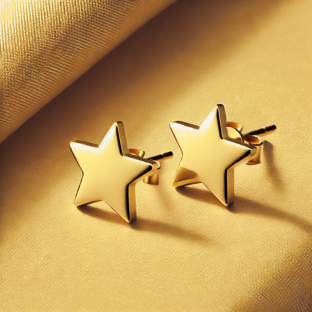 Gold Star Earrings 