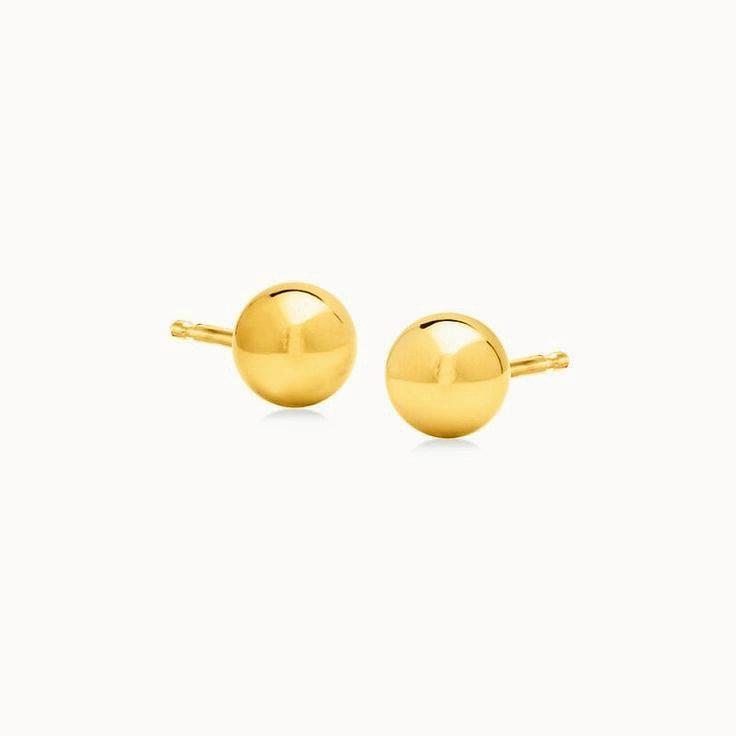 Gold ball earrings 