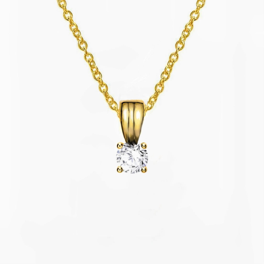 Gold diamond necklace 