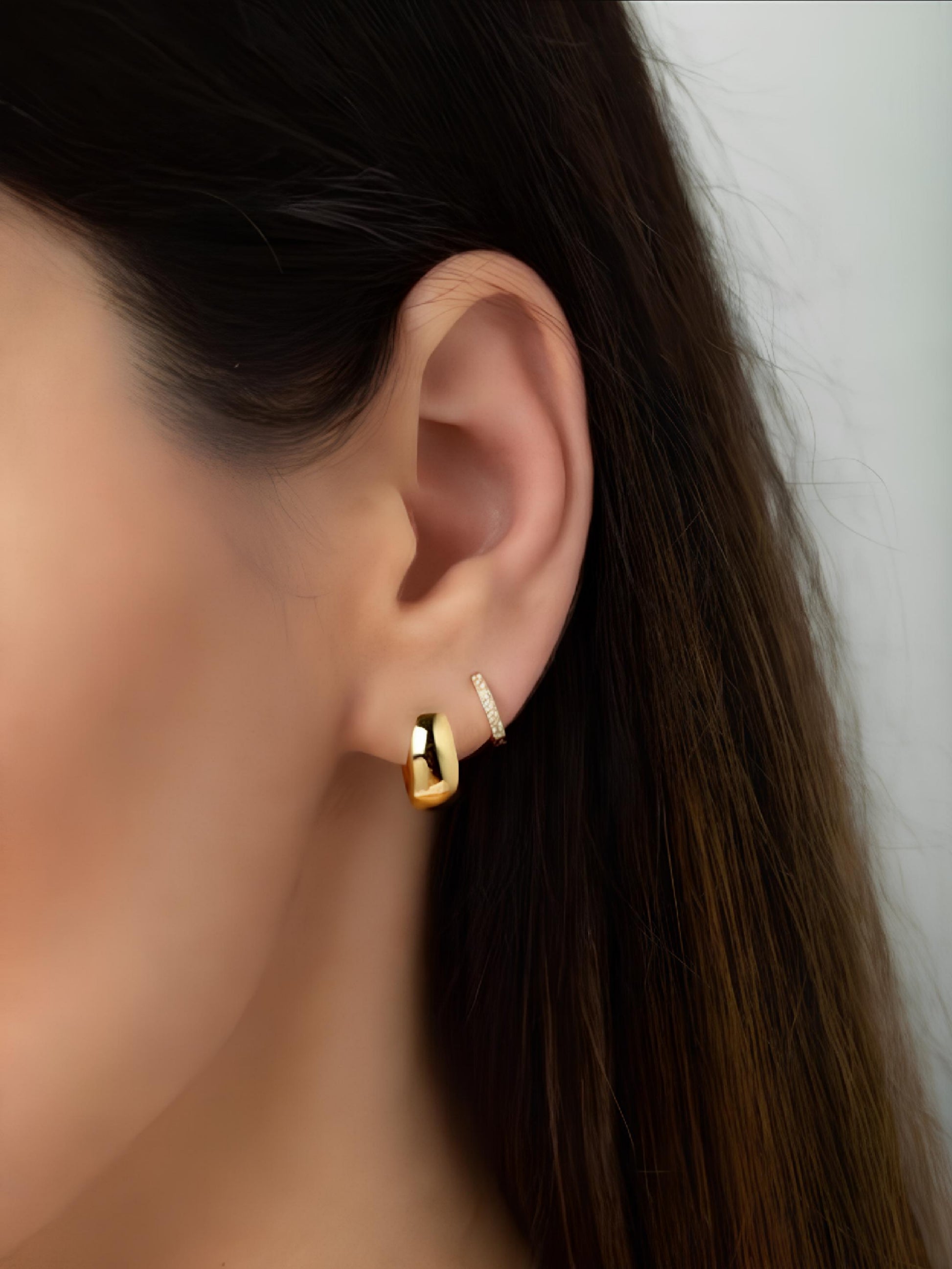 Gold hoops earrings women 