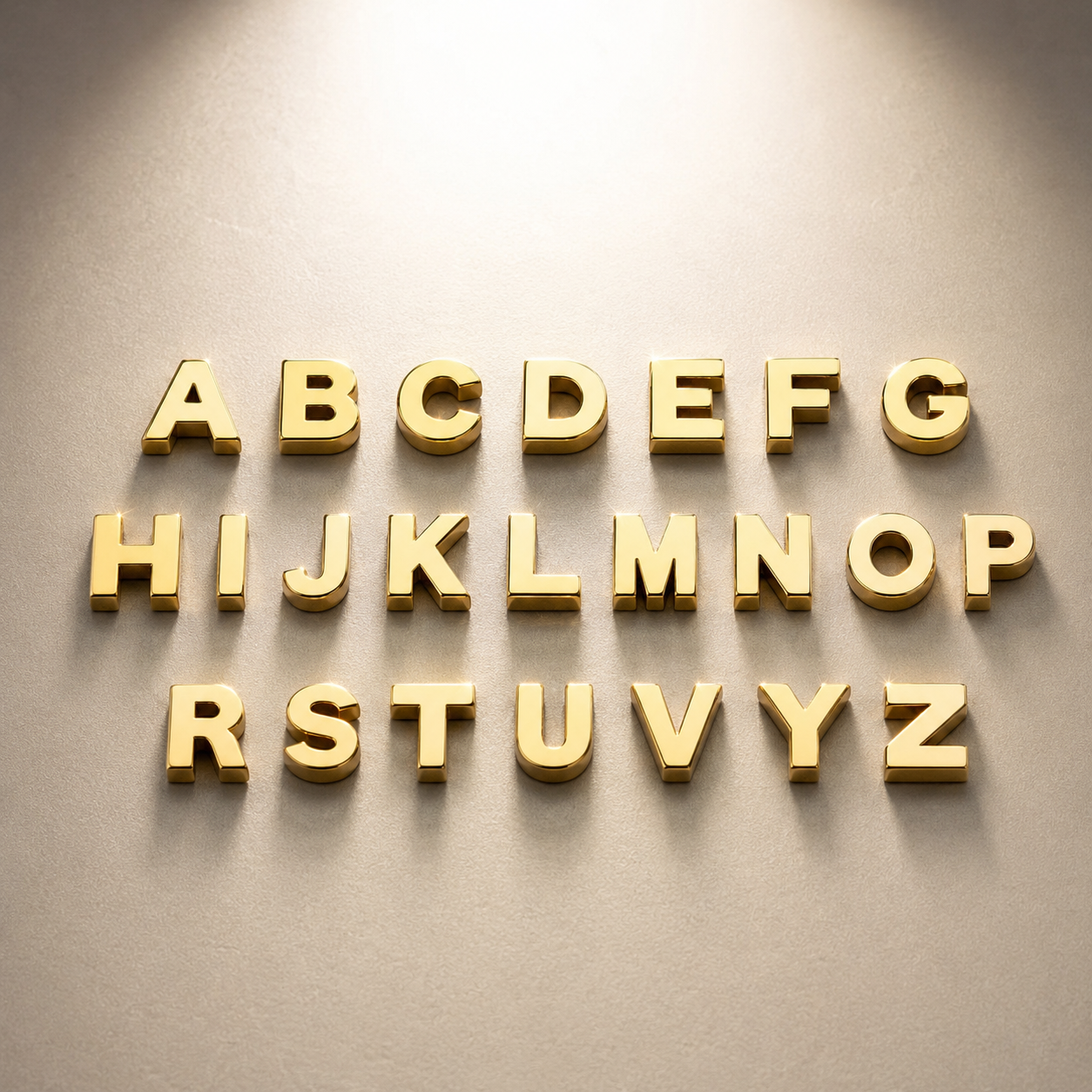 Gold letters pendant 