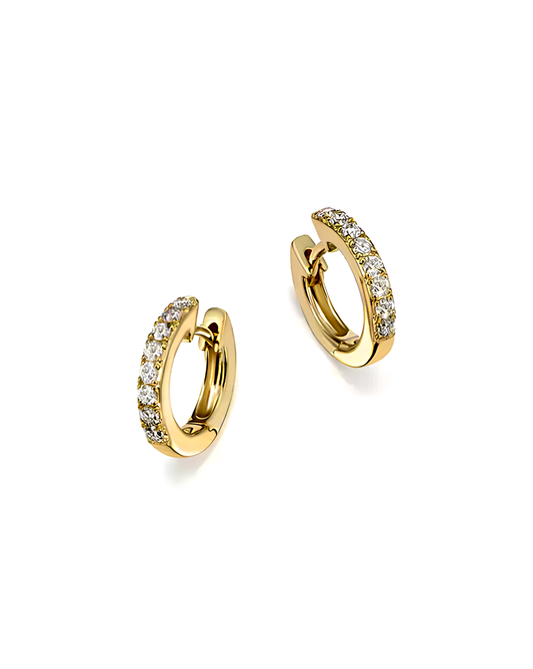 Gold plated sterling silver moissanite diamond bali