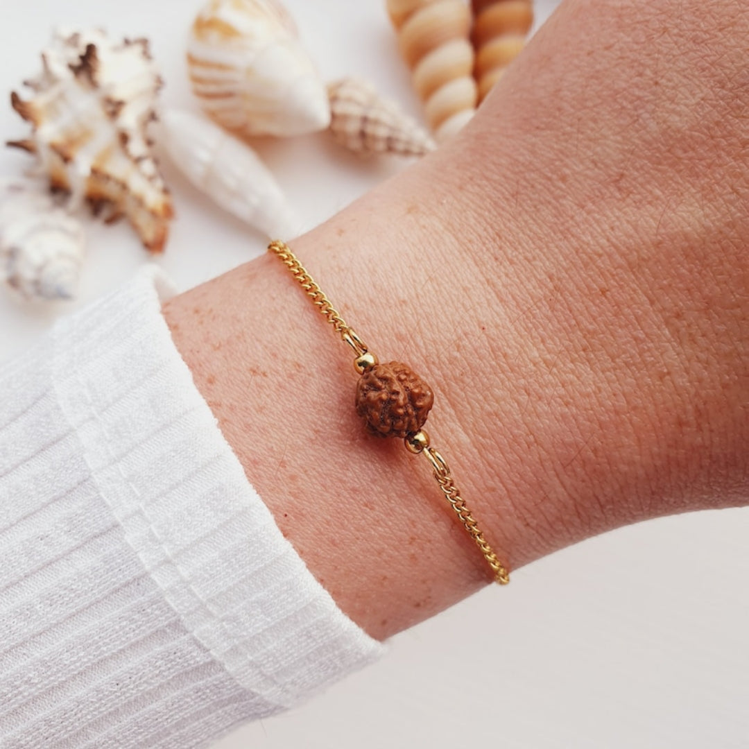 Gold rudraksha bracelet