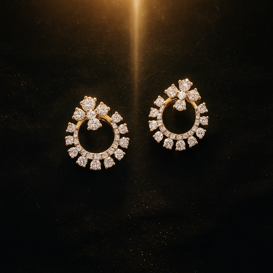 Handmade Sterling Silver Moissanite Stud Earrings