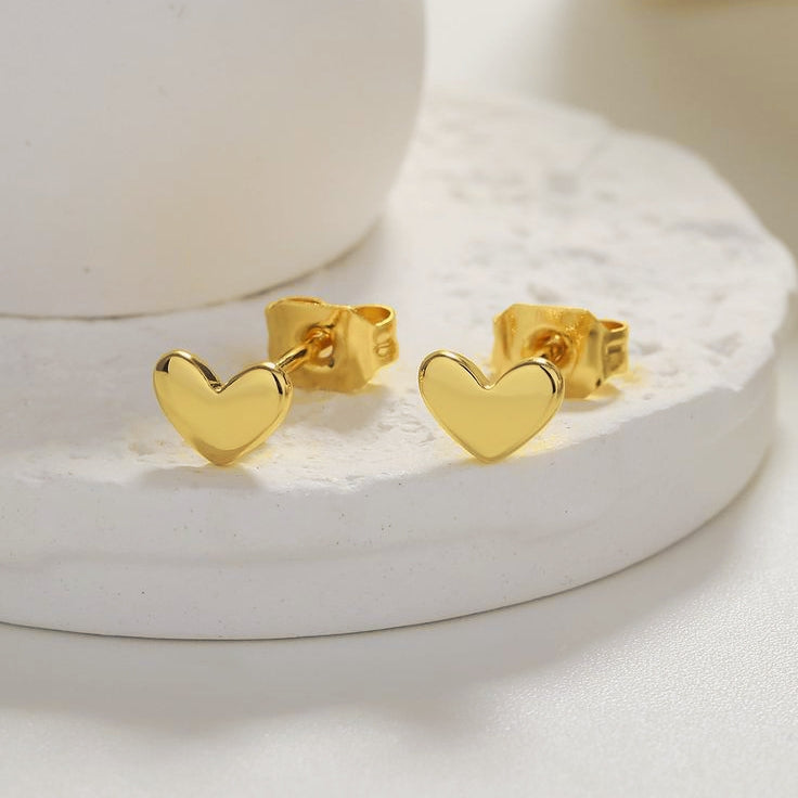 Heart earrings for women gold 