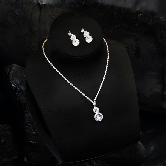 Heirloom Wedding Moissanite Diamond Necklace Set