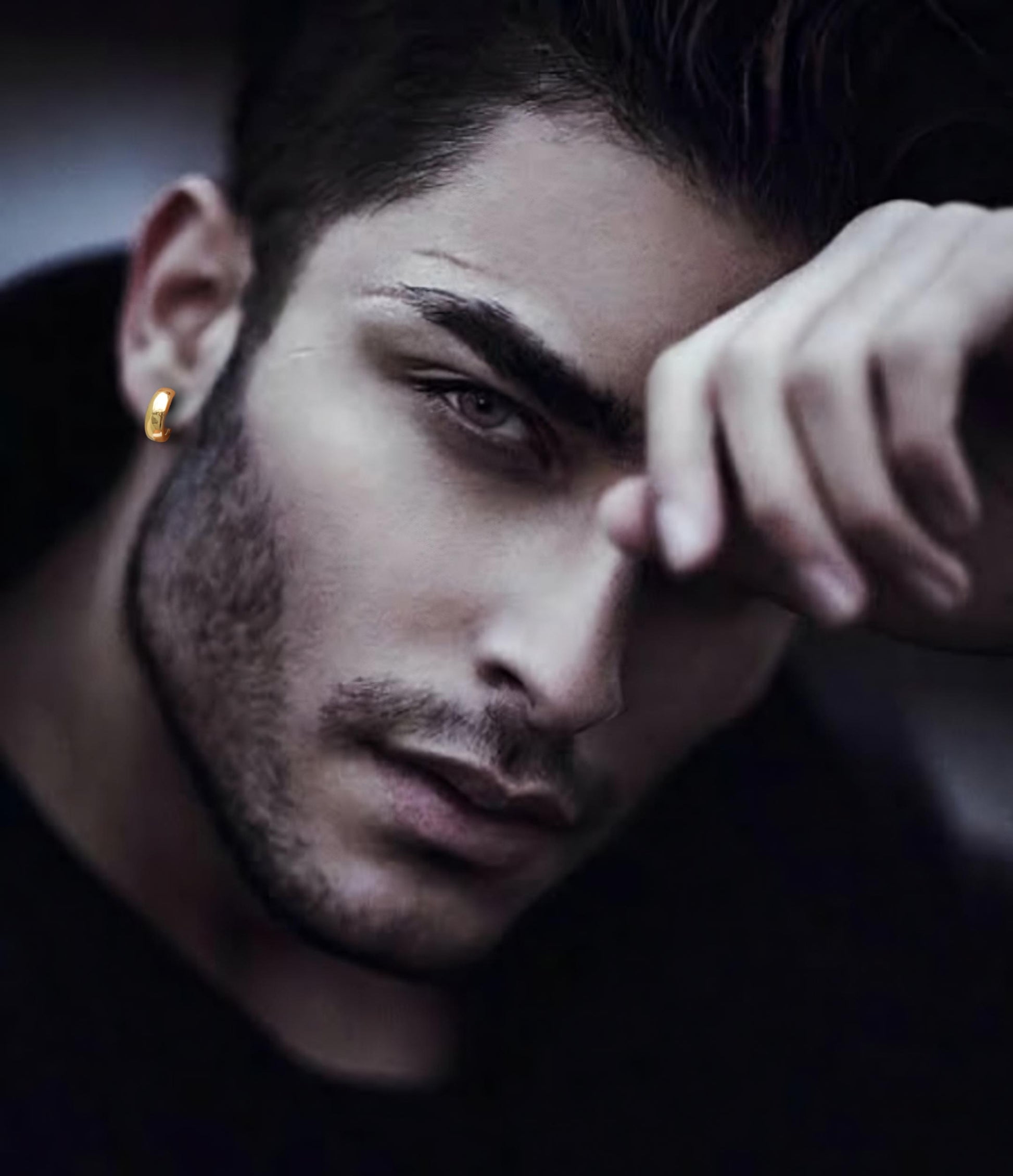 Gold Hoop Earring for Men – Timeless Elegance in 925 Sterling