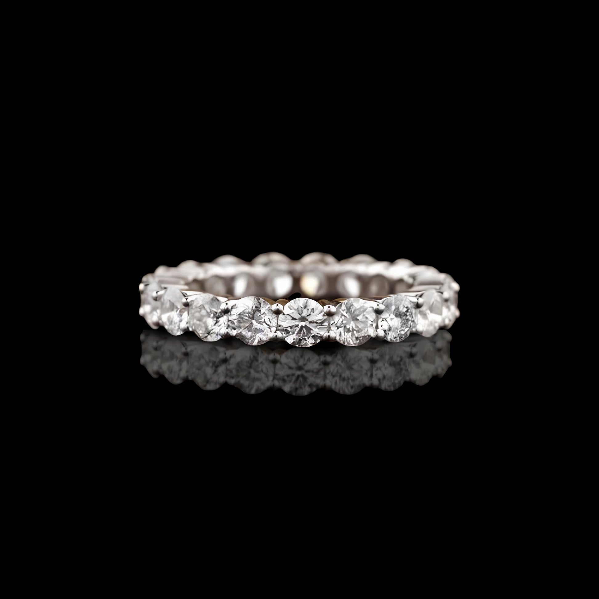 Infinity round cut band ring 