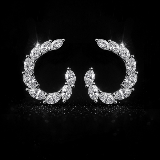 Marquise_Cut_Moissanite_Diamond statement_earrings