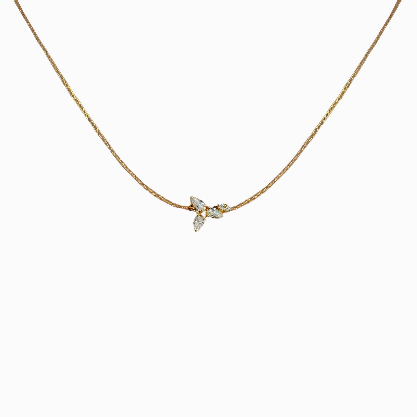 Marquise diamond locket necklace 