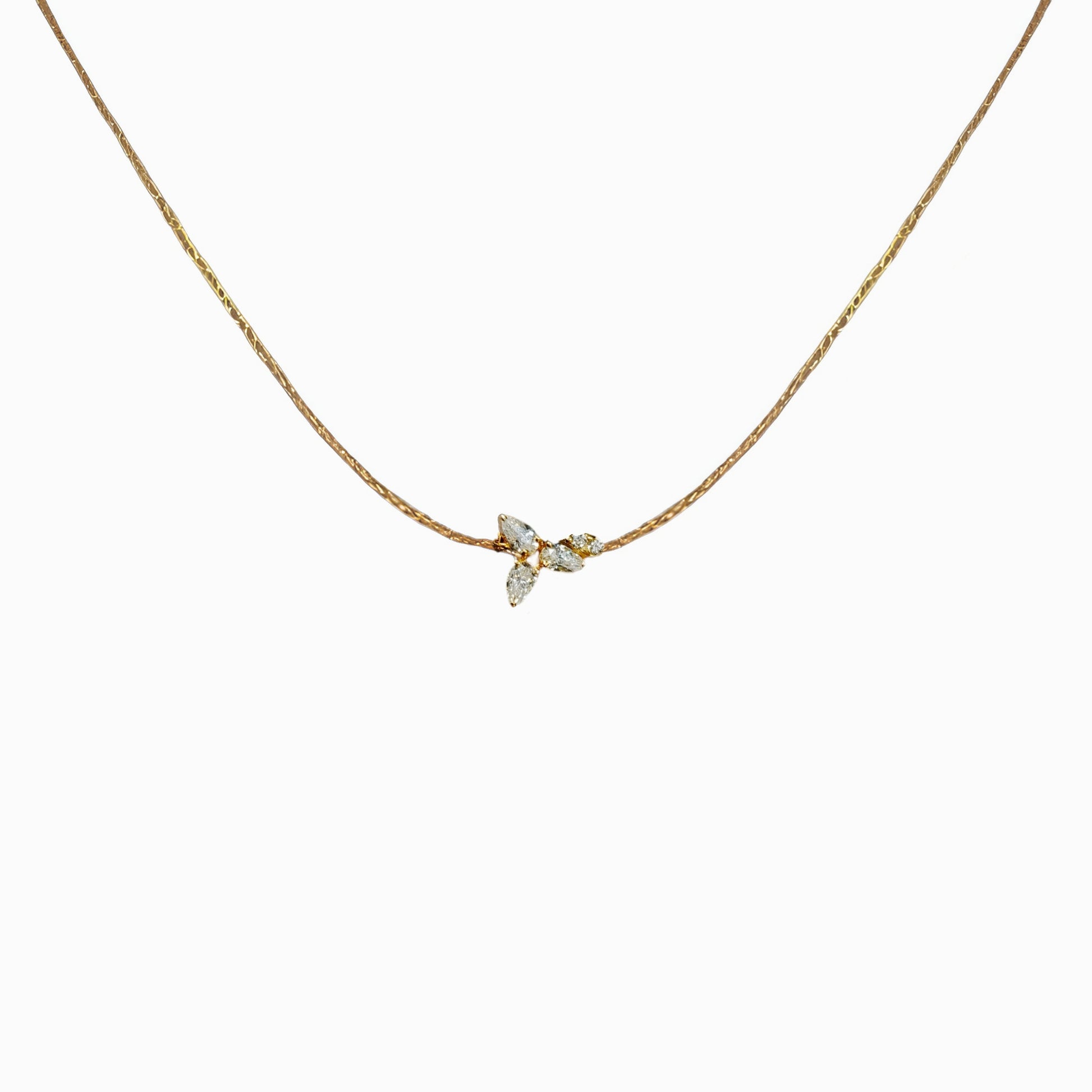 Marquise diamond locket necklace 