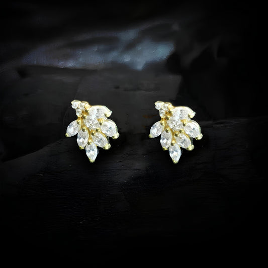 Marquise diamond studded grape earrings 