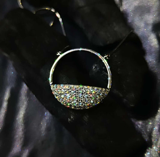 Moissanite Diamond Studded Eternal Radiance Silver Necklace