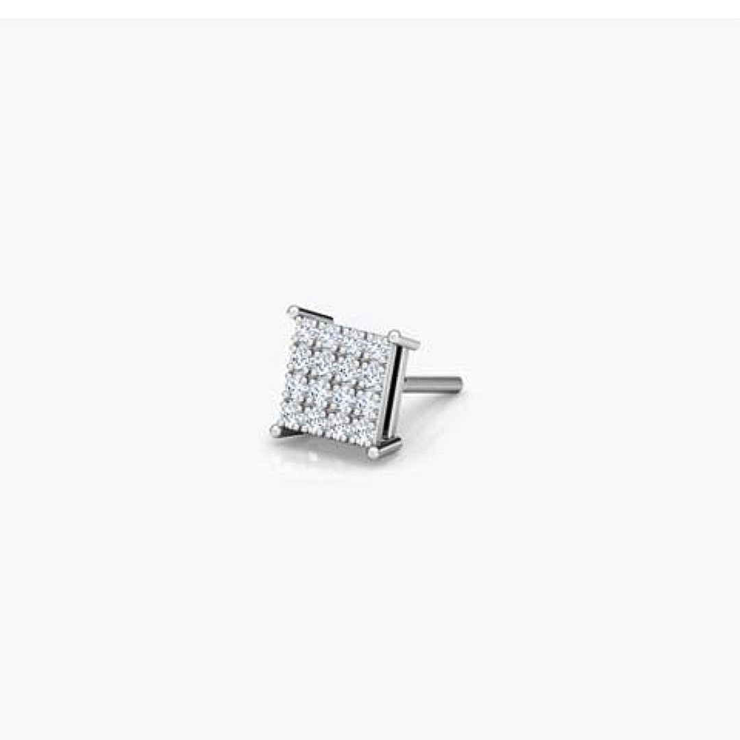 Moissanite Diamond studded earring for men