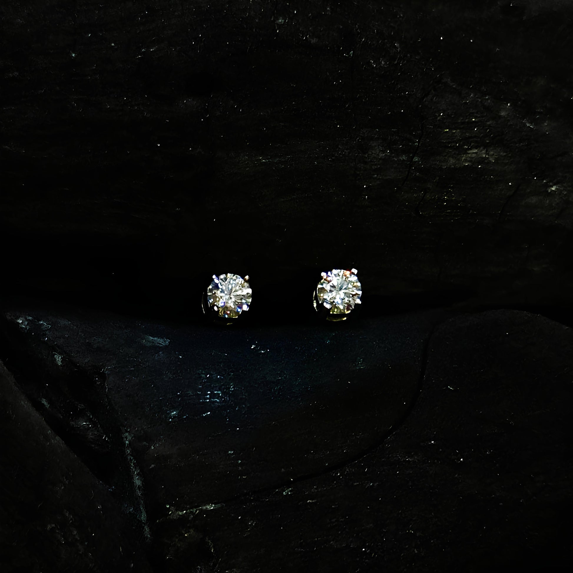 Moissanite diamond silver 3 mm studs