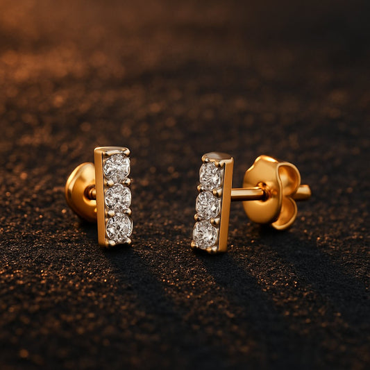 Moissanite diamond studded earrings stud for women 