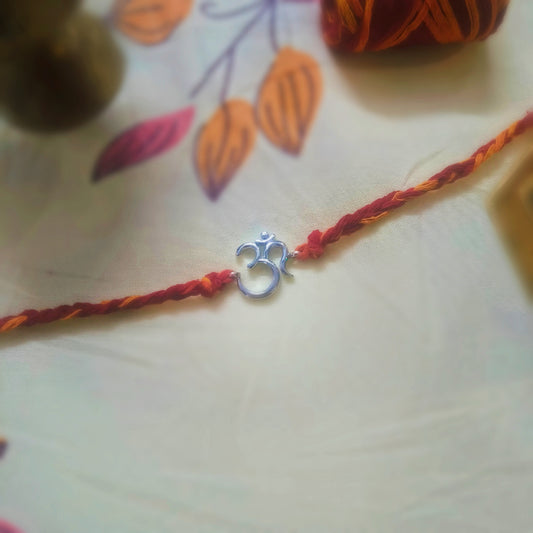 Om rakhi sterling silver 