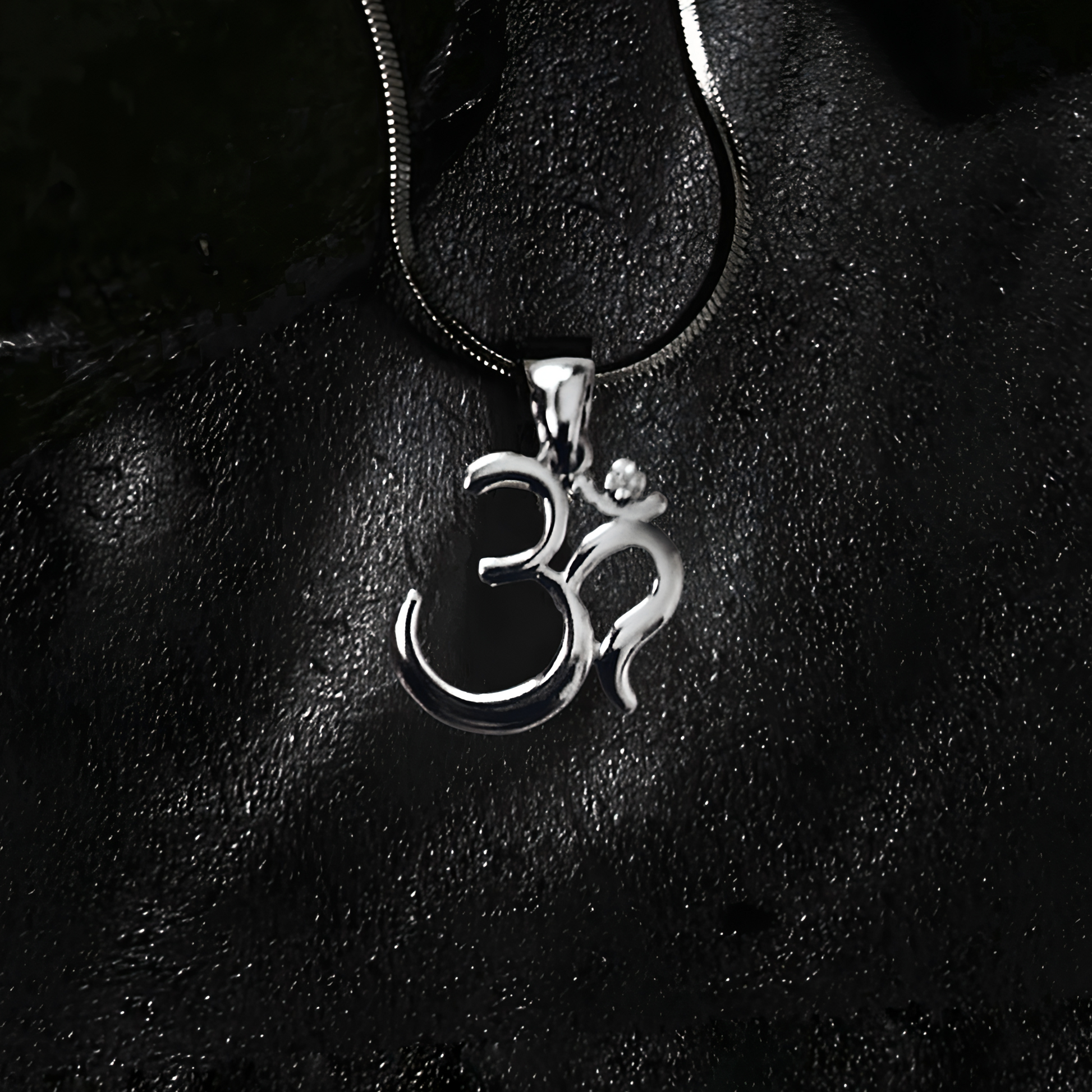 Om silver necklace 