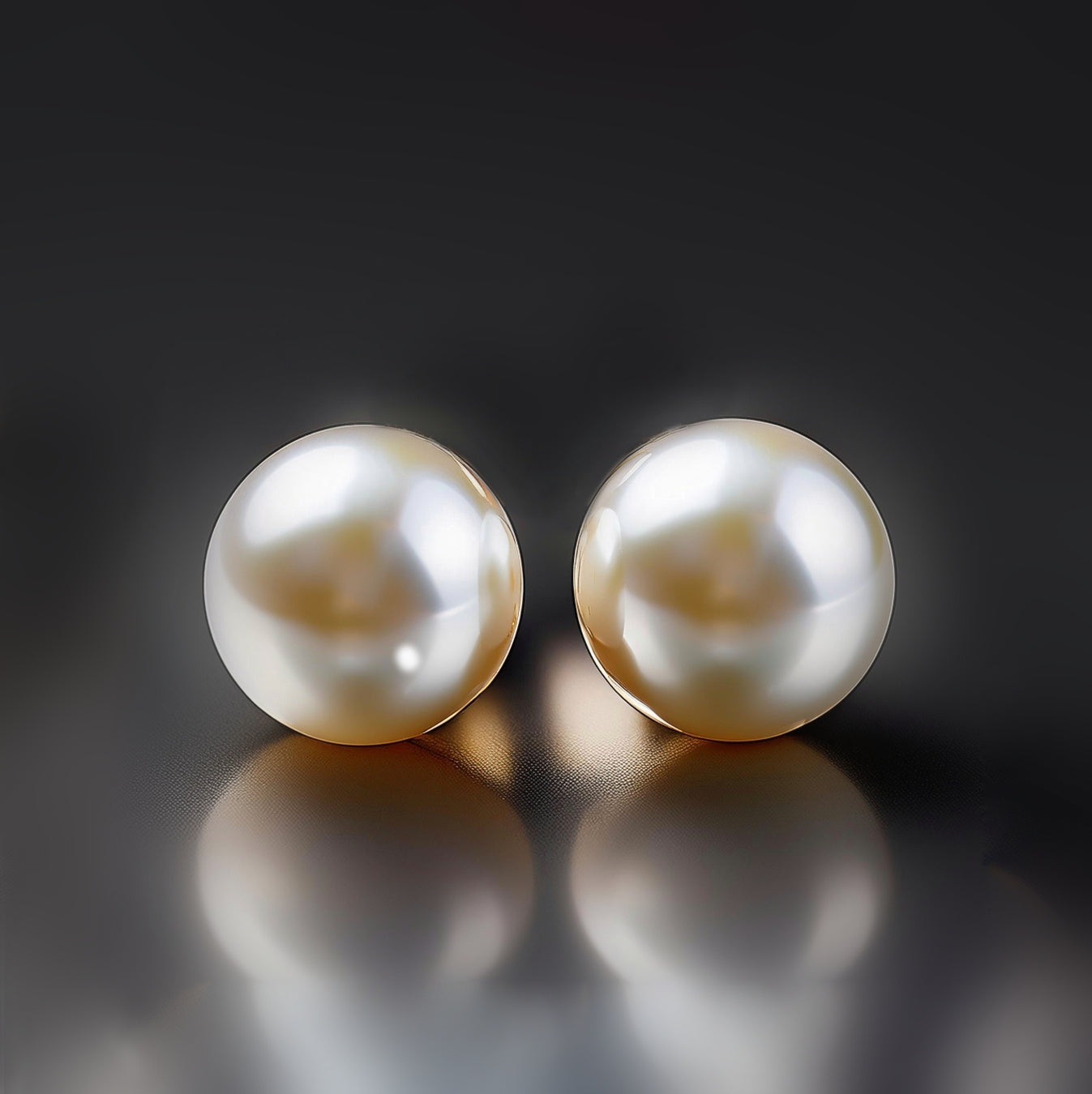 Pearl earrings studs 5 mm 