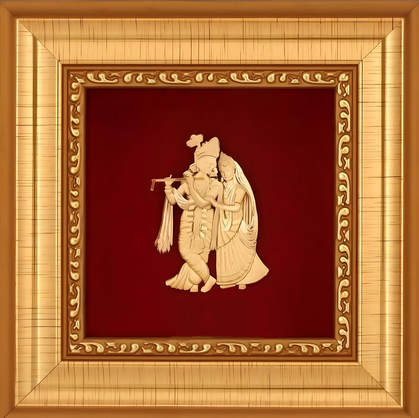 Radha Krishna gold painting 