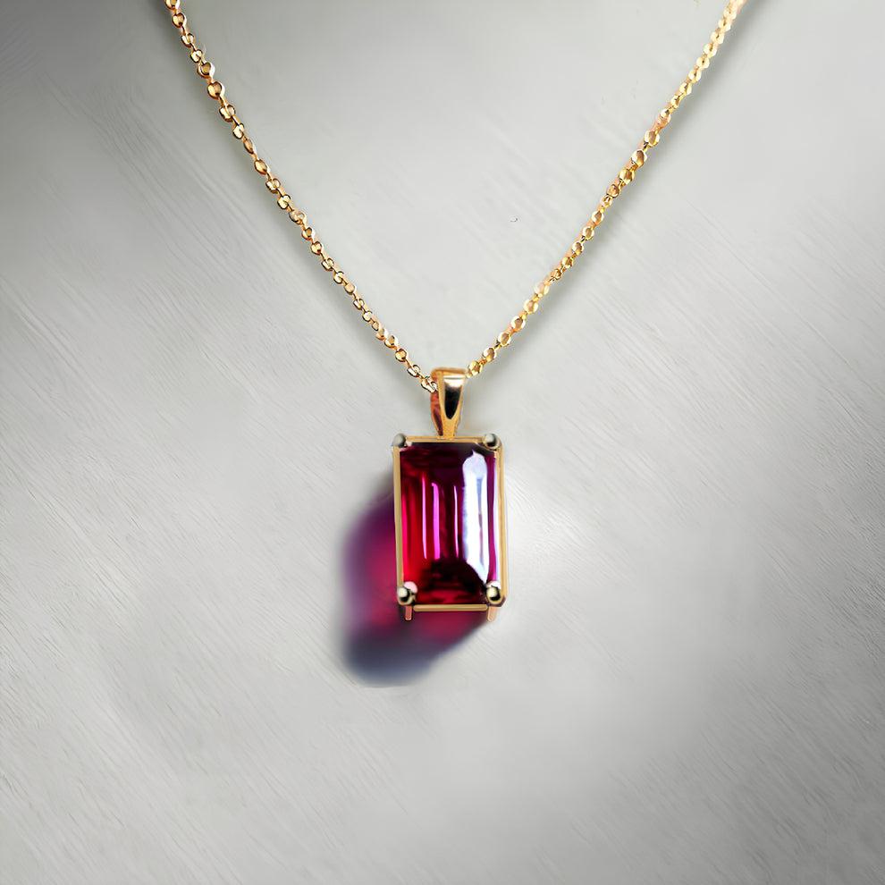 Ruby Necklace gold 