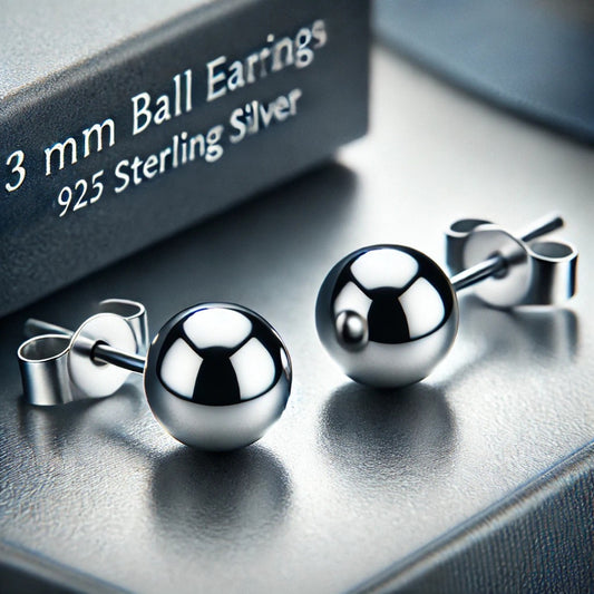 Silver ball earrings 