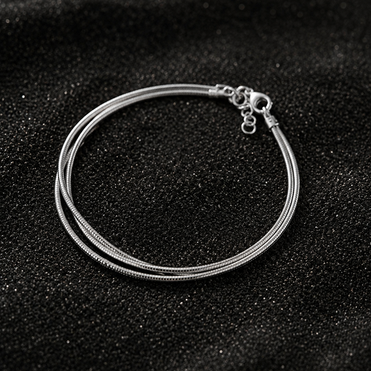 Silver snake chain bracelet 