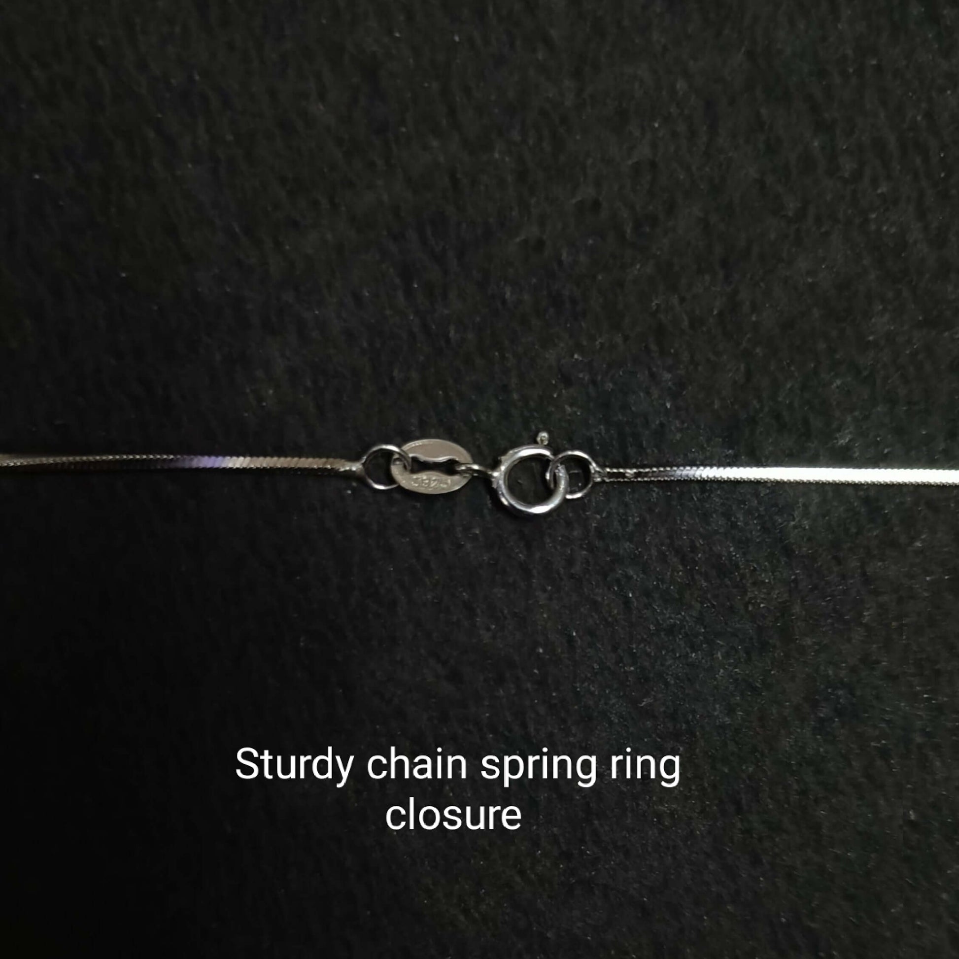 Sturdy chain spring ring closure