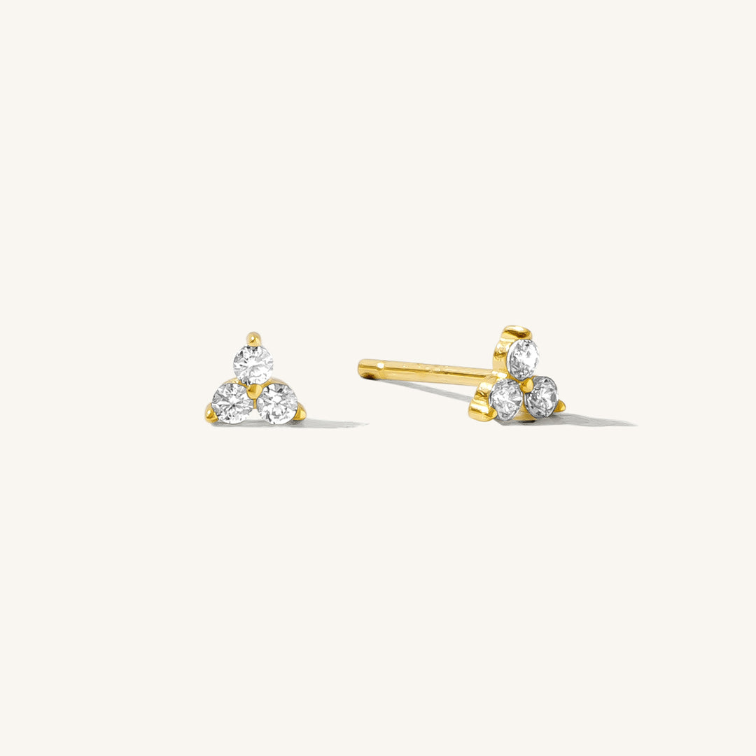 Triple diamonds earrings 