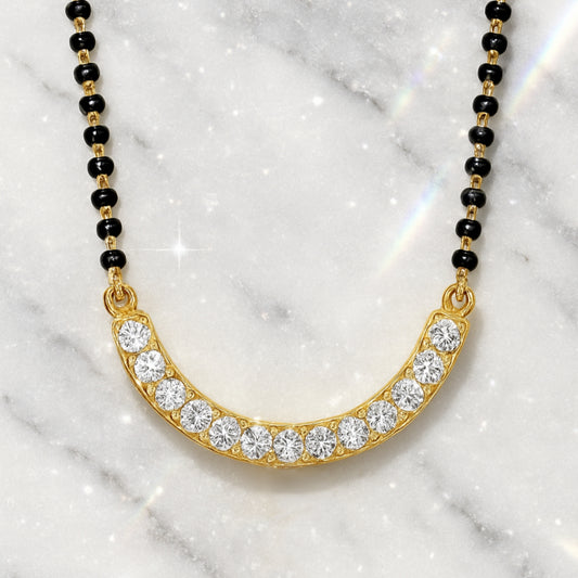 U design diamond mangalsutra 