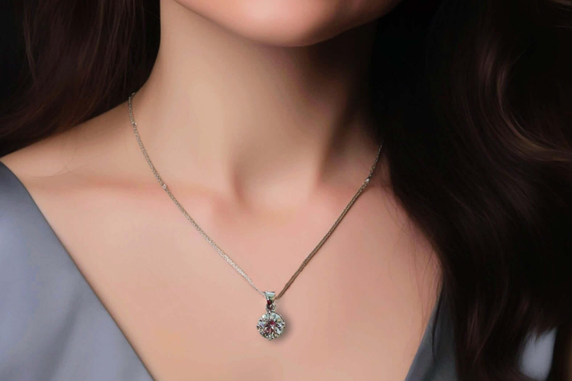 aesthetic moissanite necklace