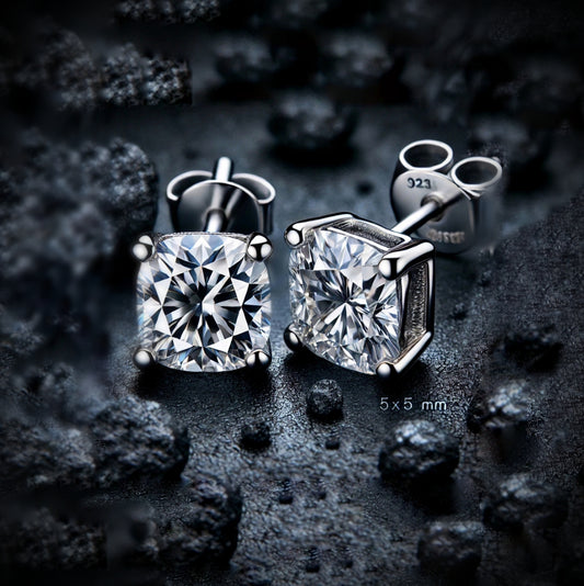 cushion cut diamond earrings