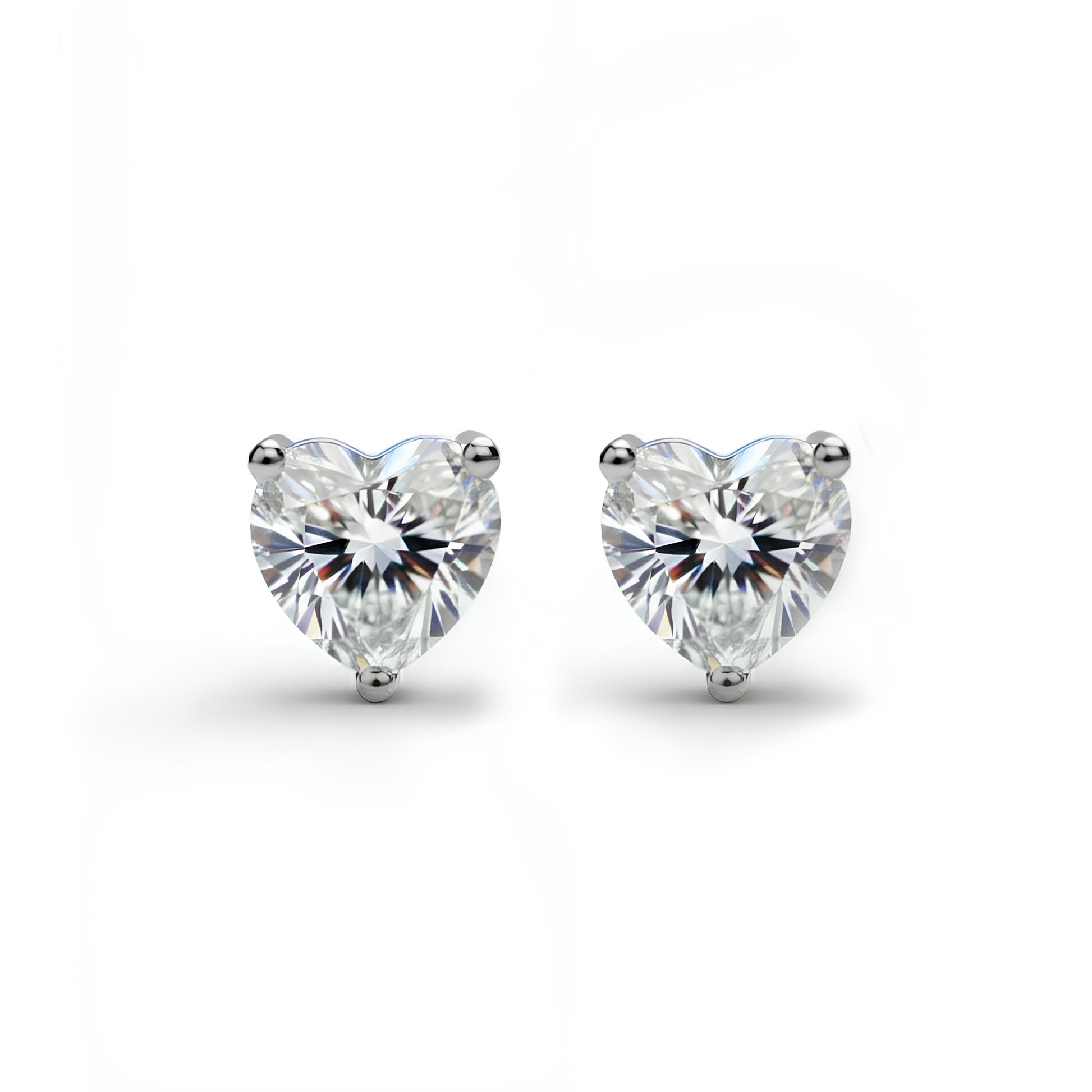 diamond earrings Luxury premium heart studs jewellery 