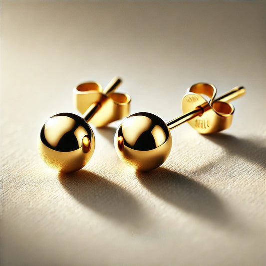 gold ball earrings studs