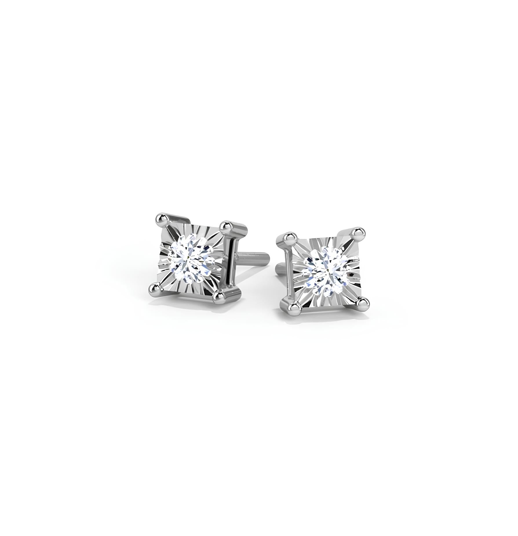 princess cut studs