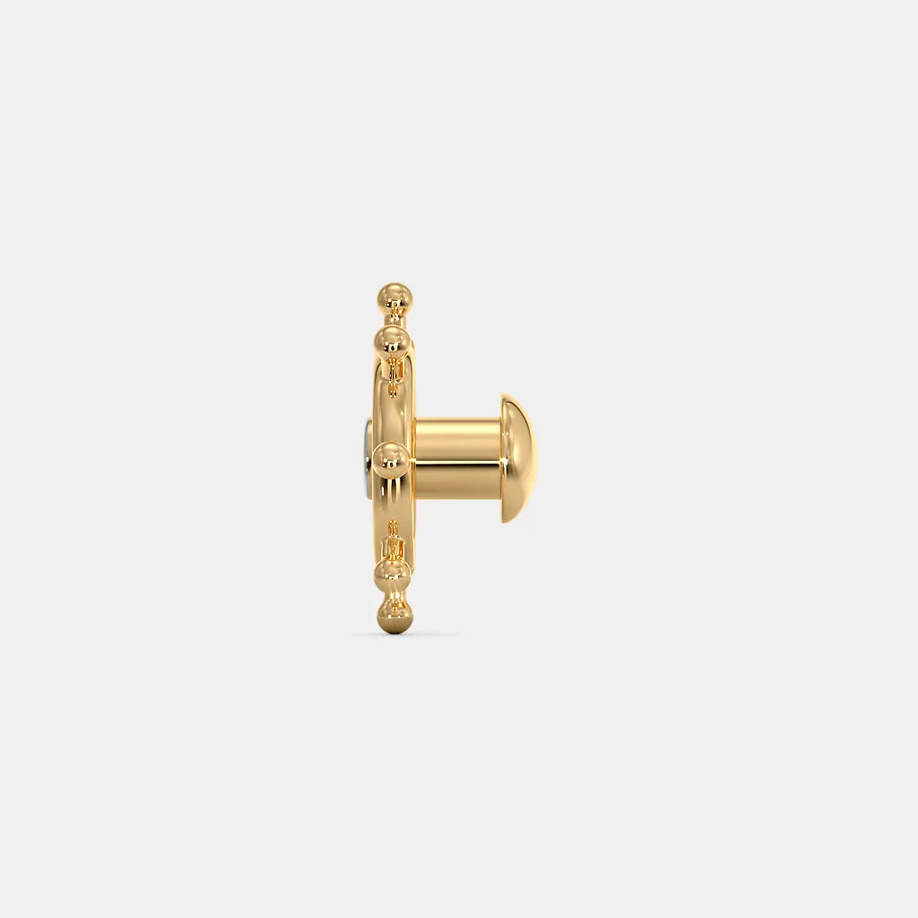 ship wheel watch pin gold